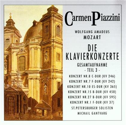 Carmen Piazzini & Wolfgang Amadeus Mozart (1756-1791) - Klavierkonzerte Gesamt Teil 3 (2 CDs)