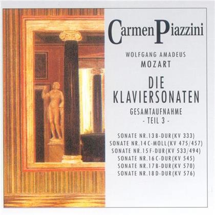 Carmen Piazzini & Wolfgang Amadeus Mozart (1756-1791) - Klaviersonaten Gesamt Teil 3 (2 CDs)