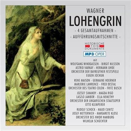 Jochum / Busch / Klemperer / Schüchter & Richard Wagner (1813-1883) - Lohengrin - 4 Gesamtaufnahmen - Mp3 (2 CDs)