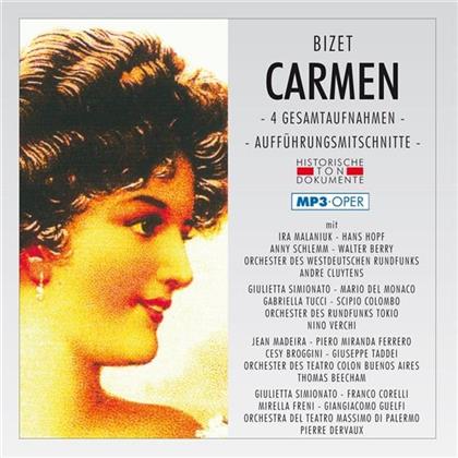 Cluytens / Bechi / Beecham / Dervaus & Georges Bizet (1838-1875) - Carmen Mp3 - 4 Gesamtaufnahmen (2 CDs)