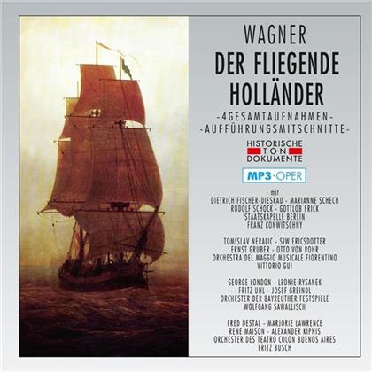 Konwitschny / Gui / Sawallisch / Busch & Richard Wagner (1813-1883) - Fliegende Holländer - 4 Gesamt. Mp3 (2 CDs)
