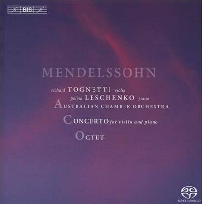 Australian Chamber Orchestra, Felix Mendelssohn-Bartholdy (1809-1847), Richard Tognetti & Polina Leschenko - Doppelkonzert & Oktett - Concerto for Violin and Piano & Octet (SACD)