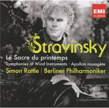 Igor Strawinsky (1882-1971), Sir Simon Rattle & Berliner Philharmoniker - Le Sacre Du Printemps / Symphonies Of Wind Instruments / Apollon Musagete