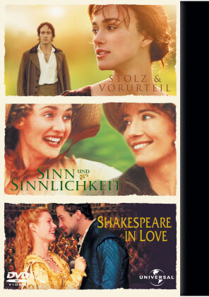 Sinn & Sinnlichkeit / Stolz & Vorurteil / Shakespeare in Love - (Triple Box 3 DVDs)