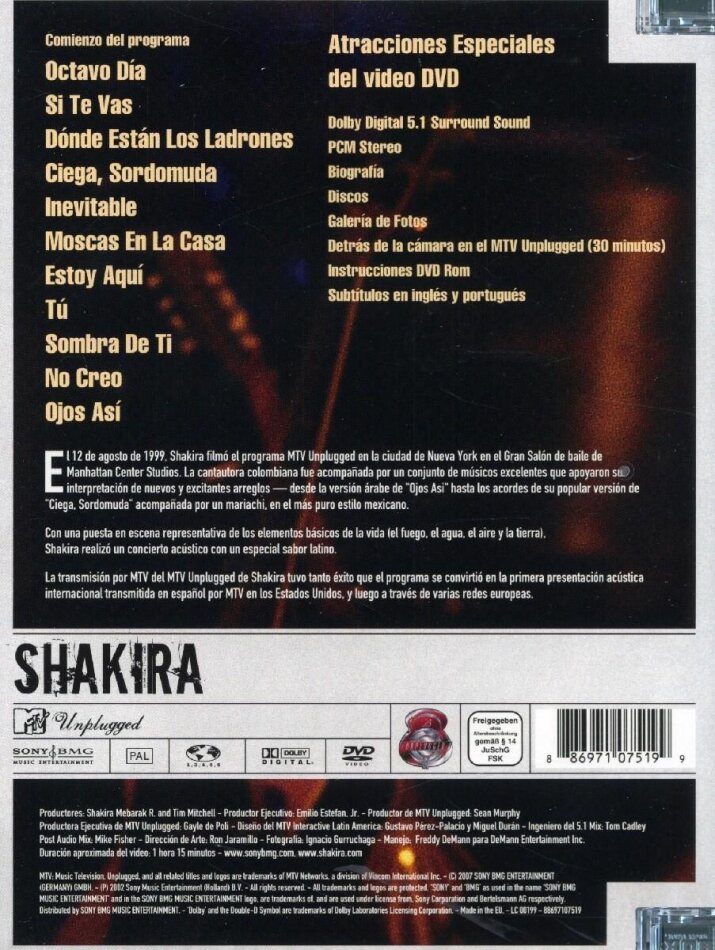 Mtv Unplugged Visual Milestones By Shakira Cede Com