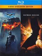 Batman - The Dark Knight/ Batman begins (2008) (Steelbook, 3 Blu-rays)