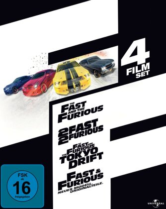 The Fast and the Furious 1 - 4 (Steelbook, 4 DVDs)