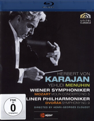 Berliner Philharmoniker, Wiener Symphoniker & Herbert von Karajan - Dvorák - Symphony No. 9 / Mozart - Violin Concerto No. 5 (Unitel Classica, C Major)