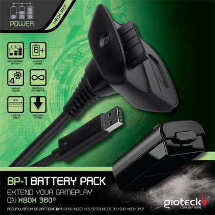 XB360 Play & Charge Kit Gioteck BP1