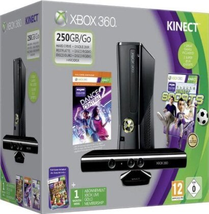XB360 Konsole 250 GB Kinect Sports +