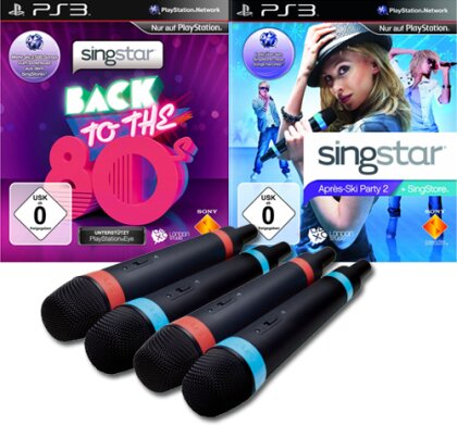 Singstar Silvester Bundle Apres Ski 2 + Back to the 80'S + 2x2Mics