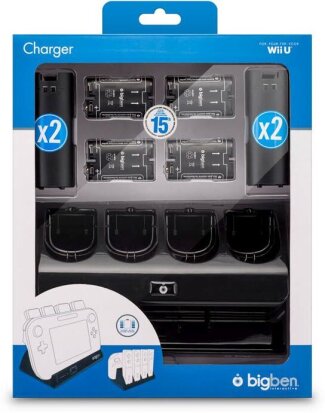 4+1 Charger incl. 4 Batteries - black