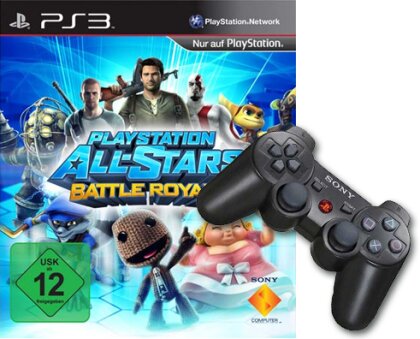 PS3 Controller org. black + AllStars Battle Royale w