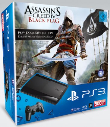 Sony PS3 500GB + Assassin's Creed 4 Black Flag