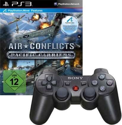 PS3 Controller wireless DualShock black + Air Conflict
