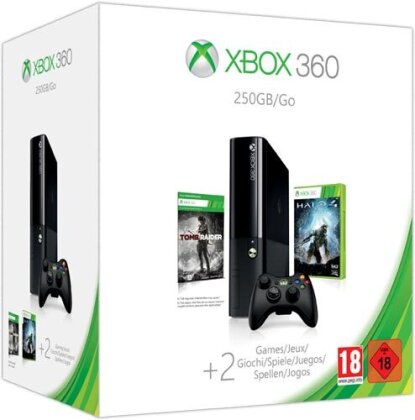 XB360 Konsole 250 GB + Tomb Raider +Halo 4