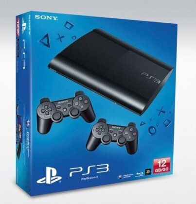 PlayStation 3 12 GB, black + Dualshock 2 Wireless Controller