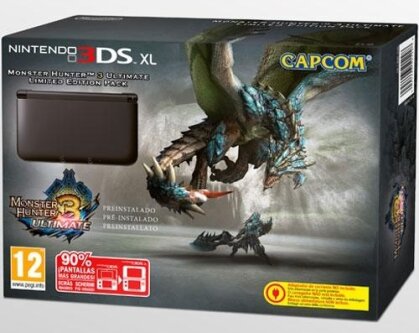 Nintendo 3DS XL - Black + Monster Hunter 3 Ultimate
