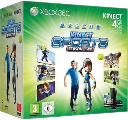 XB360 Konsole 4 GB + Kinect + Sports 2