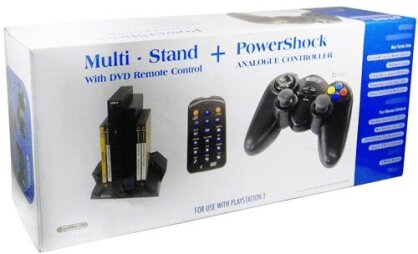 PS2 Controller Maxi Pack (Altes Modell) Multitap+Fernbedienung+Controller+Standf