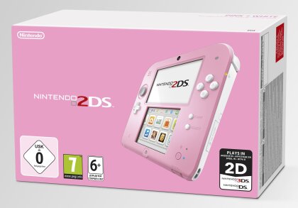 2DS Konsole Pink + White