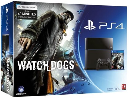 Sony PS4 Konsole 500GB + Watch Dogs