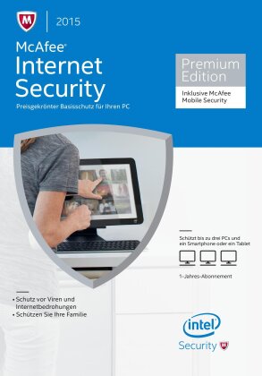 McAfee Internet Security 2015 - 3 User incl. Mobile Security (PC)