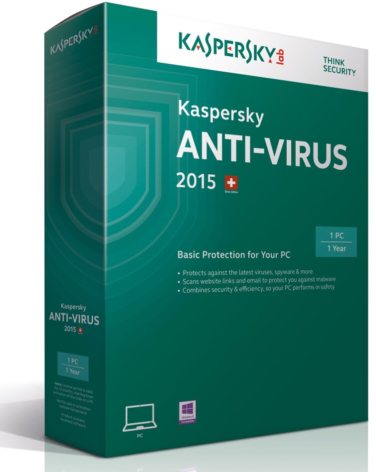Kaspersky Antivirus 2015 1User PC