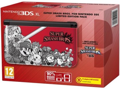 3DS Konsole XL Rot + Super Smash Bro (Limited Edition Pack)