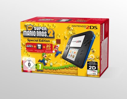 2DS Konsole Black/Blue + New Super Mario Bros 2 (Limited Edition Pack)
