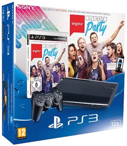 Sony PS3 12 GB + SingStar Ultiimate Party