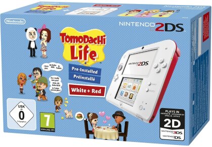 2DS Console incl. Tomodachi Life - white/red