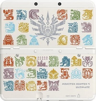 NEW 3DS COVER MONSTER HUNTER 4 UNLIMITRD WEISS