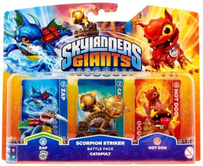 Skylanders Giants Battle Pack Zap, Capapult, Hot Dog W 3.0