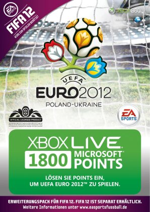Xbox 360 Live Points - 1800 Points - UEFA EURO 2012 Design