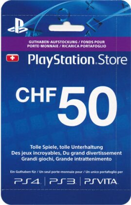 PSN Playstation Network Live Card CHF 50 for PS4, PS3, PSVita - PSP