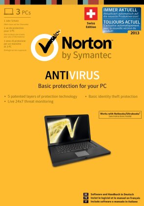 Symantec Norton Antivirus 2013 1-3 User (PC)