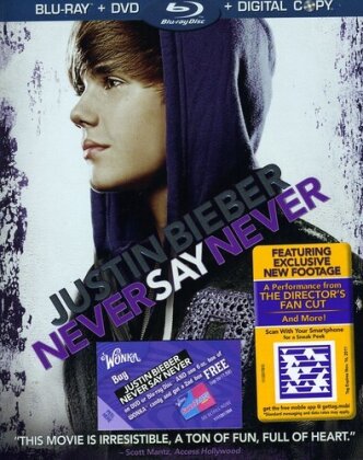 Never Say Never (Blu-ray + DVD + Digital Copy) - Justin Bieber