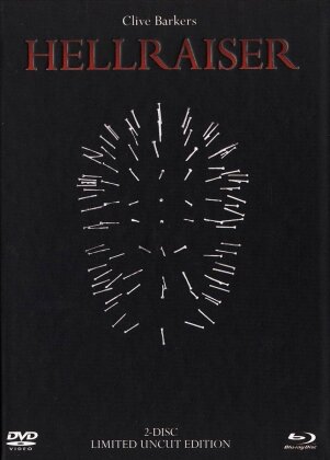 Hellraiser (1987) (Black Edition, Limited Edition, Mediabook, Uncut, DVD + Blu-ray)