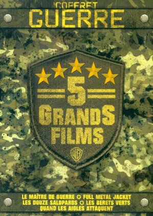 Coffret Guerre - 5 Grands Films - Le maître de Guerre / Full Metal Jacket / Les douze Salopards / Les Bérets verts / Quand les aigles attaquent