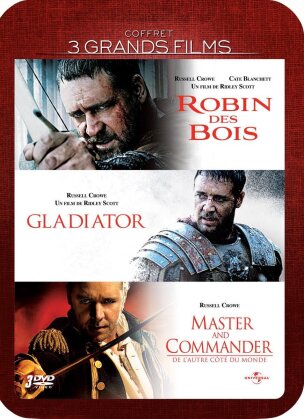Coffret Russell Crowe (Boîtier métal) - Robin des Bois (2010) / Gladiator / Master and Commander (3 DVDs)