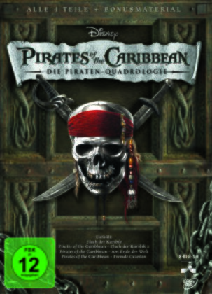 Pirates of the Caribbean - Fluch der Karibik - Teil 1 - 4 (8 DVDs)