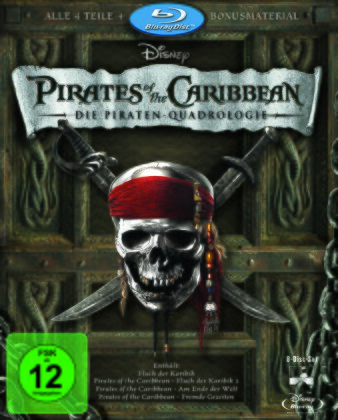 Pirates of the Caribbean - Fluch der Karibik - Teil 1 - 4 (8 Blu-rays)