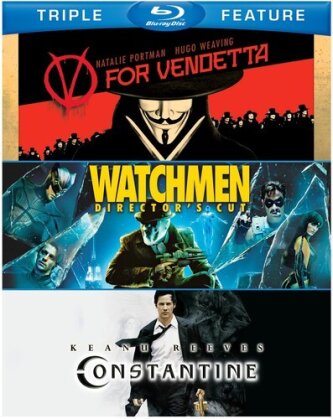 V for Vendetta / Watchmen / Constantine (Triple Feature, 3 Blu-rays)
