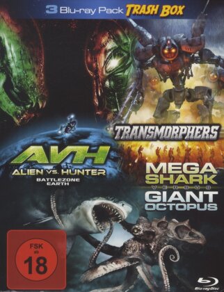 Trash Box - Transmorphers / Alien Vs Hunter /Mega Shark Vs Giant Octopus (Blu-ray + 3 DVDs)