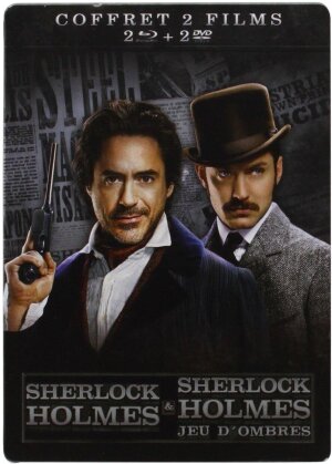 Sherlock Holmes 1 & 2 (Steelbook, 2 Blu-rays + 2 DVDs)