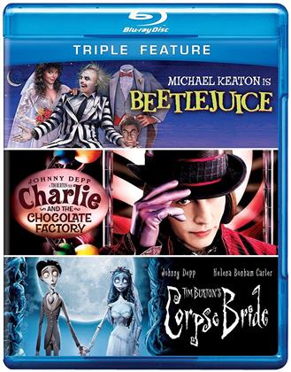 Beetlejuice / Charlie and the Chocolate Factory / Tim Burton's Corpse Bride (Blu-ray + 3 DVDs)