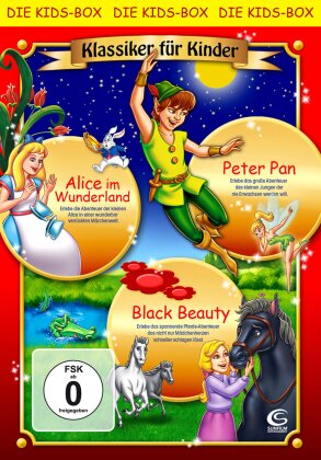 Klassiker für Kinder - Box - Alice im Wunderland / Peter Pan / Black Beauty (3 DVDs)