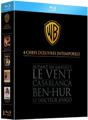 Coffret 4 chefs d'oeuvres oscarisés - Ben-Hur / Casablanca / Autant en emporte le vent / Le Docteur Jivago (5 Blu-rays)