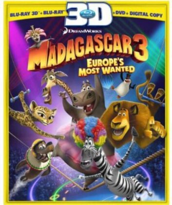 Madagascar 3 - Europe's Most Wanted (2012) (Blu-ray 3D (+2D) + Blu-ray + DVD)